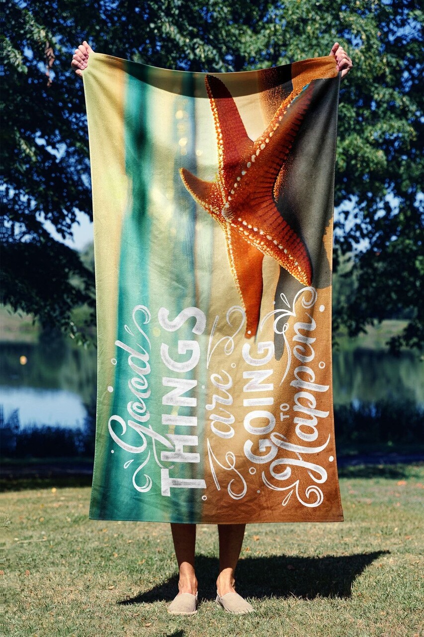 Prosop de plaja, L'essentiel Maison, Good Things 70, 70x130 cm, Multicolor - imagine 7